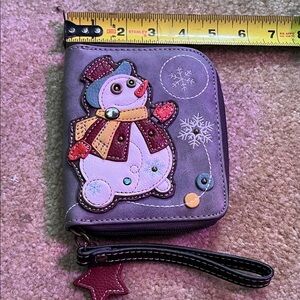 Chala Purple Snowman Wallet